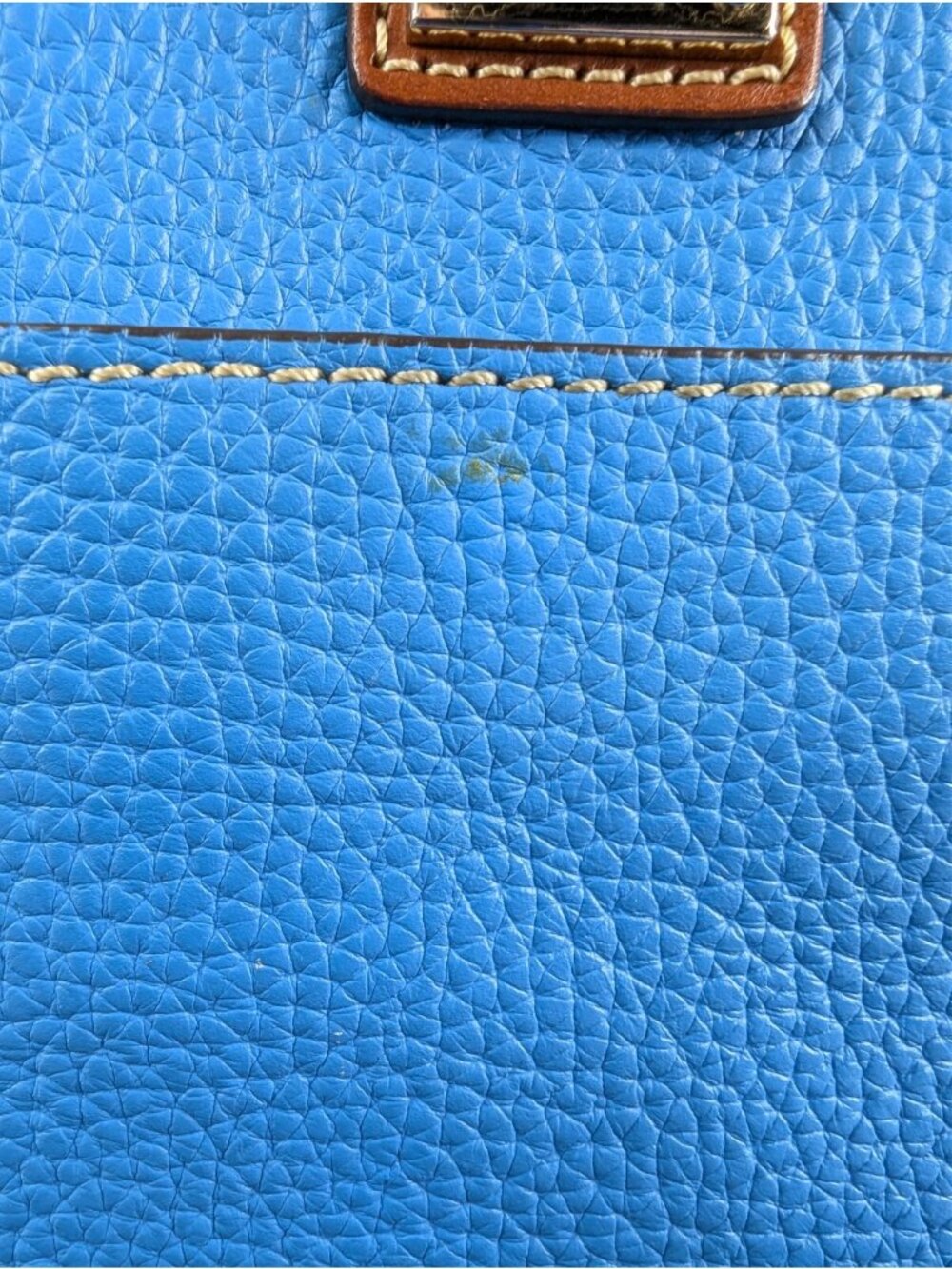 DOONEY & BOURKE Blue Pebble Grain Lexington Tote Purse Hand Bag - Picture 6 of 15
